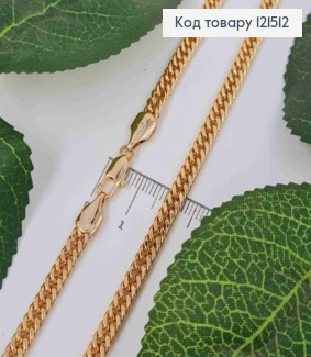 Ланцюжок Панцирне плетіння, ширина 4мм, довжина 50см, Xuping 18К 121512 фото