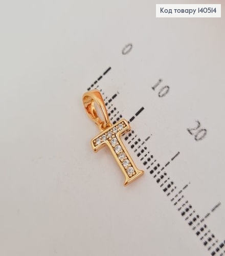 Кулон буква Т с камешками Xuping 140514 фото 1