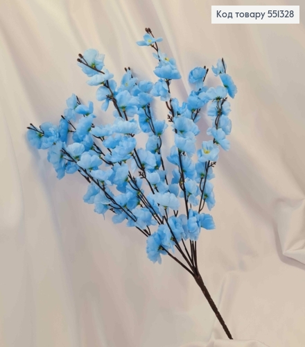 Искусственная композиция Сакура с Голубыми цветочками (9 веточек), высота 53см 551328 фото 1