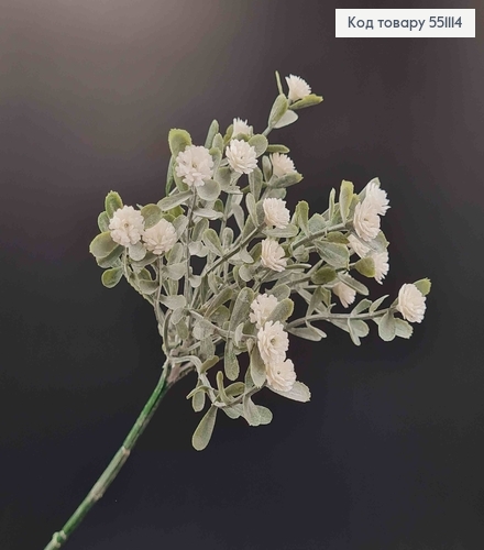 Искусственный цветок гипсофил БЕЛЫЙ на металлическом стержне 30см 551114 фото 1