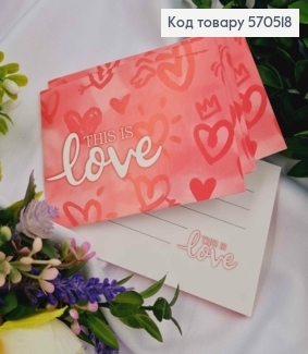 Мини открытка (10шт) "This is love" 7*10 см, Украина 570518 фото
