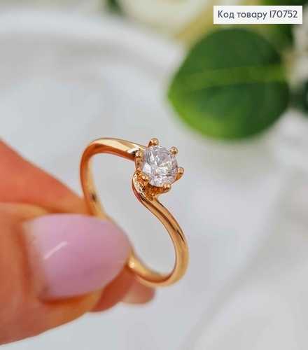 Кольцо "Стихия" с большим камнем, Xuping 18K 170752 фото 3