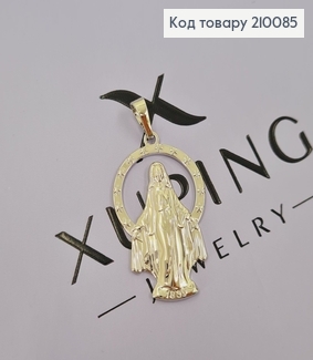 Іконка Богородиця 3,4*2,3 см "Непорочне зачаття" родоване   Xuping 210085 фото