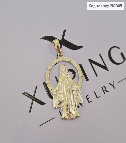 Іконка Богородиця 3,4*2,3 см "Непорочне зачаття" родоване   Xuping 210085 фото 1