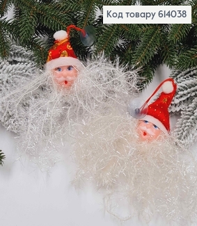 Дед Мороз с бородой на присоске 15 см 614038 фото