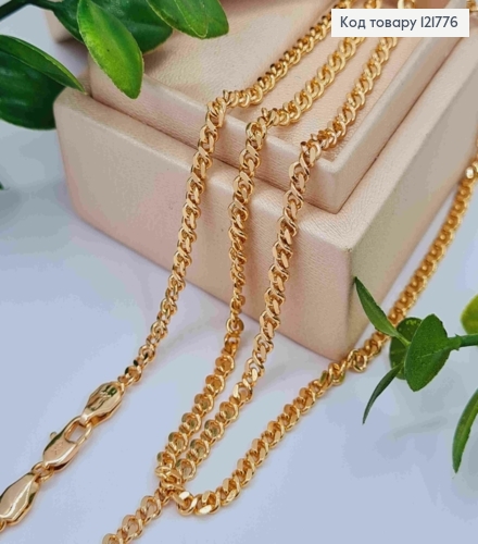 Цепочка ПАНЦИРНОЕ плетение, ширина 3мм, длина 55см, Xuping 18K 121776 фото 1