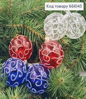 Набор шаров 60 мм прозрачные цветные Китай 6шт/уп 661043 фото