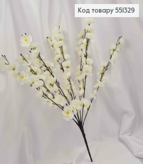 Искусственная композиция Сакура с кремовыми цветочками (9 веточек), высота 53см. 551329 фото