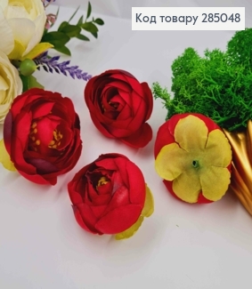 Штучний додаток Піоновидна Троянда ФІОЛЕТОВО-РОЖЕВОГО кольору, 4,5*3,5см 285048 фото