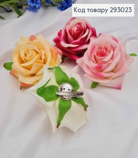 Декоративна заколка-брошка, Троянда 10*9см, в асортименті 293023 фото