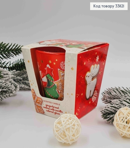 Аромасвечка стакан Christmas Sweets (gingerbread cookies with vanilla colored glaze) ,115г/ 30год., 331121 фото 1