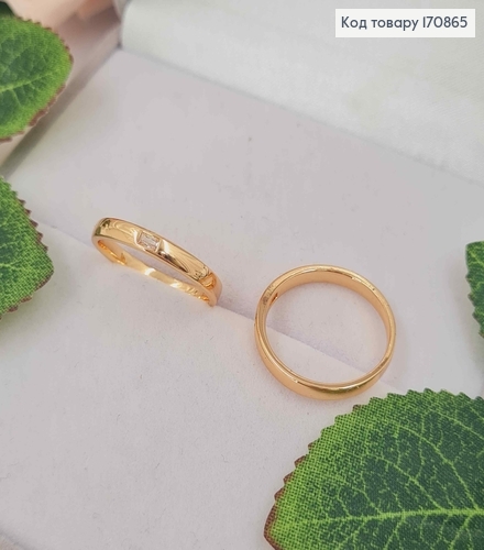 Перстень з прямокутним маленьким камінцем, Xuping 18K  170865 фото 1