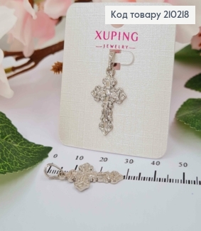 Крестик родованный с распятием, размер 2,5*1,5см,Xuping 18K 210218 фото