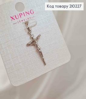 Крестик родованный, с распятием, размер 2*1,2см, Xuping 210227 фото