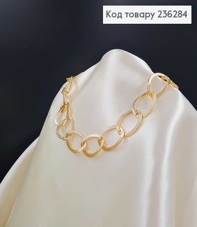 Біжутерія на шию (довжина 40+5см) чокер золотого кольору "Широка цепочка" Fashion Jewelry 236284 фото