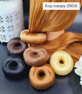 Пончик - шиньон для волос в асс. 251021 фото