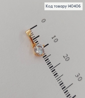 Кулон з камінцем 0,6 см медичне золото Xuping 140406 фото
