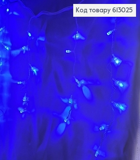 Гірлянда шторка білий дріт  5 м 150 LED гранульований шар синя 613025 фото