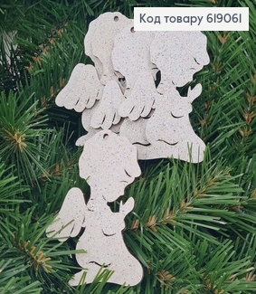 Набір іграшок дерев'яних Ангел  блиск 9 * 6,5 см  5 шт/уп 619061 фото