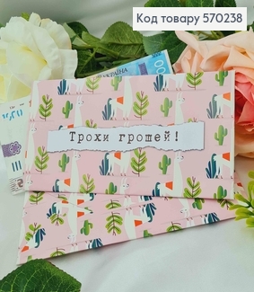 Подарунковий конверт "Трохи грошей!"  8*16,5см , ціна за 1шт, Україна 570720 фото