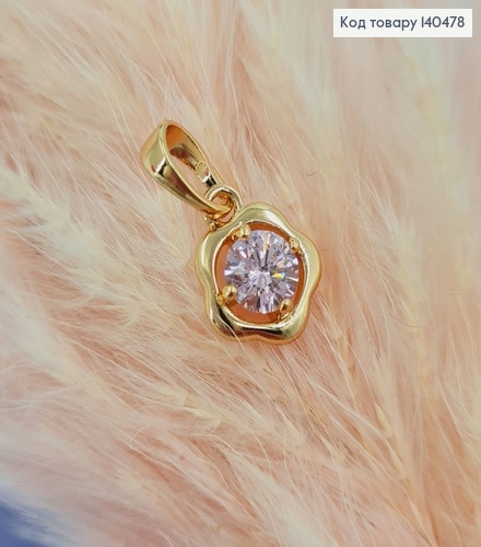 Кулон Цветочек розовый камень  Xuping  18К 140478 фото 1