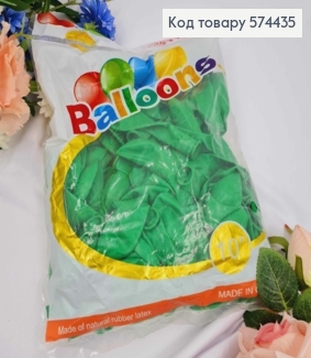 Воздушные шары латексные, Зеленые 10", YH, 100шт/уп 574435 фото