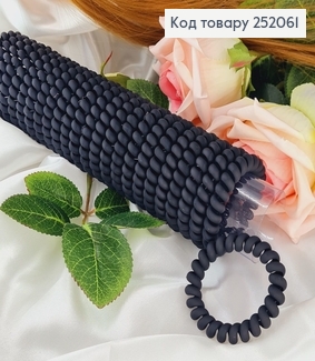 Резинка Пружинка 5,5 см Чорная матовая  252061 фото