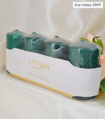 Набір свічок  Artman 4 шт мікс зелених  6х90 4х48г фото 1
