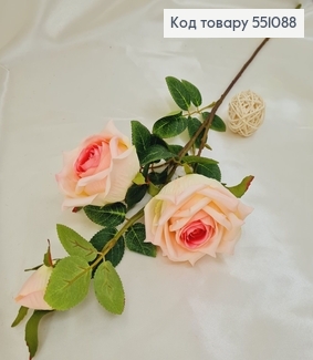 ¶Искусственная ветвь с цветками розы на металлическом стержне 73см. 551088 фото