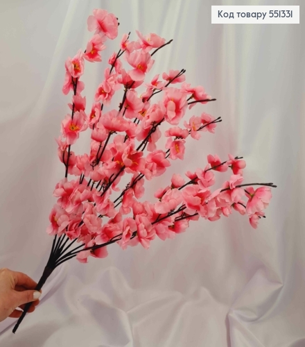 Искусственная композиция Сакура с бледно-розовыми цветочками (9 веточек), высота 53см 551331 фото 1