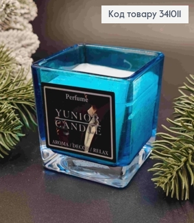 Арома свеча стакан Perfume, 70*70*70мм, 18год/горение, (aroma/dekor/relax), YUNIOR CANDALE 341011 фото