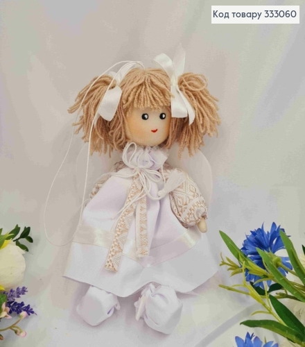 Интерьерная подвесная кукла, "Ангелочек" в вышиванке (26см), ручная работа, Украина. 333060 фото 1