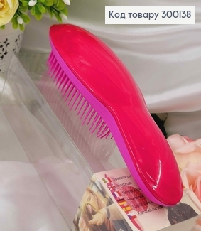 Щетка для волос, Spazzola (тангл тизер), Малиново-Розовая, большая(8*21), качественный Китай 300138 фото