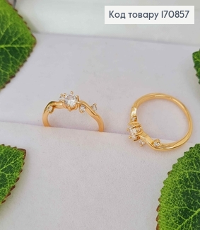 Перстень, "Цветящиеся лианы" с камнями, Xuping 18K 170857 фото