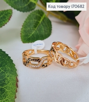 Перстень "Стильний" з камінцями, Xuping 18K 170682 фото
