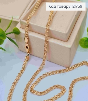 Ланцюжок плетіння ЛАВ, ширина 3мм, довжина 60см, Xuping 18K 121739 фото
