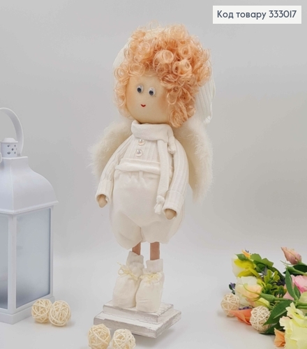 Кукла АМУРЧИК в берете, молочный цвет, высота 35см,ручная работа, Украина. 333017 фото 1