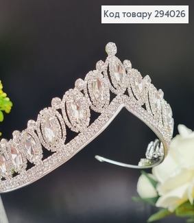 Діадема весільна Королівська з камінцями 294026 фото