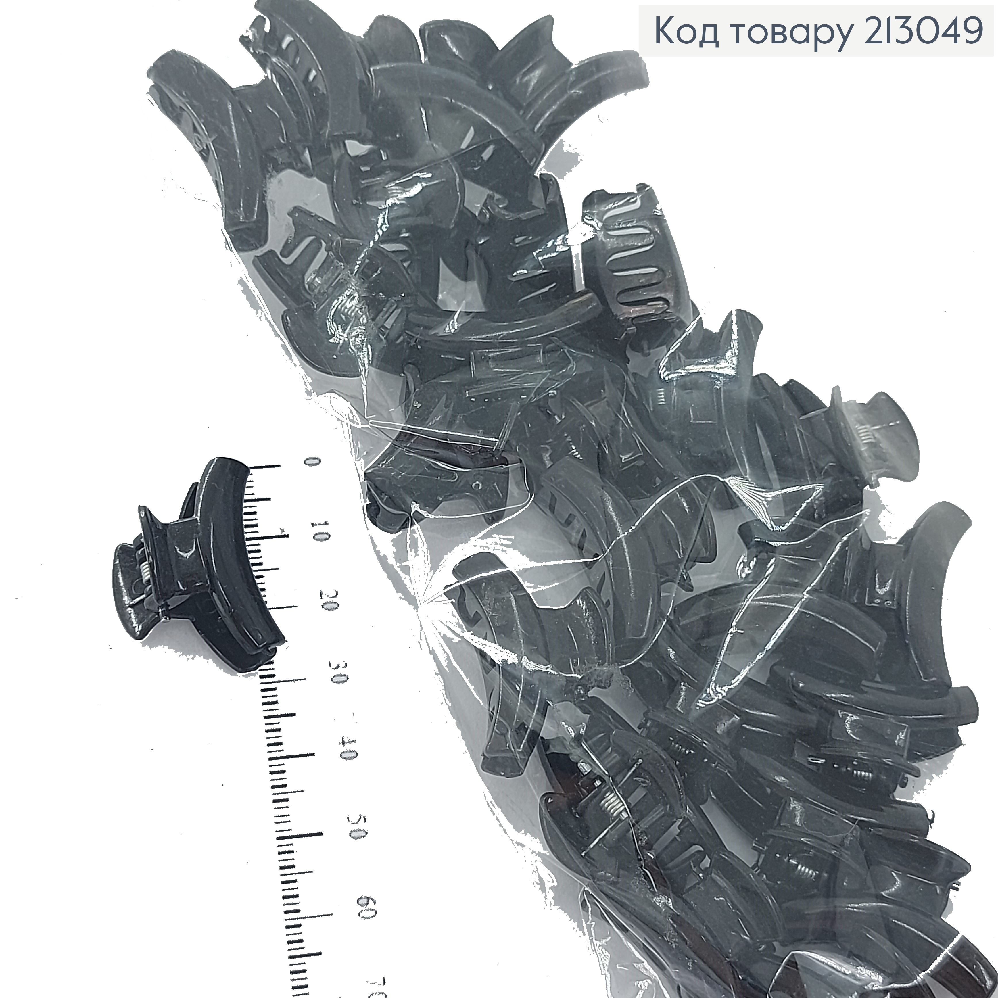 Краб пластик чорний 2,5см 24 шт/ уп. ціна за уп. 213049 фото 2