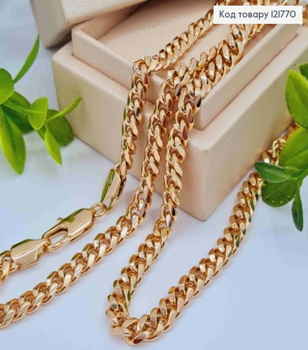 Цепочка Панцирное плетение, ширина 6мм, длина 55см, Xuping 18K 121770 фото 1