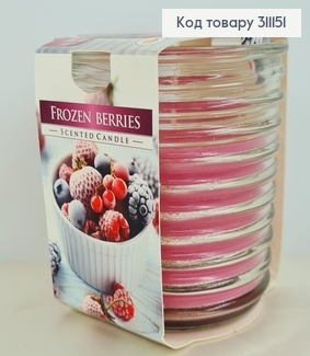 Аромосвічка стакан BISPOL Заморожені ягодти 130 г/28 годин, 80-1-314 311151 фото
