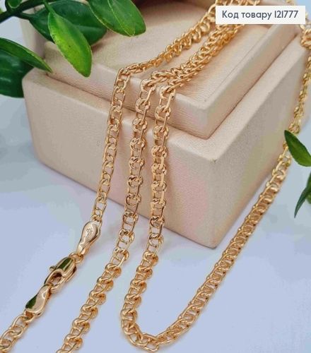 Цепочка плетения УЗЕЛ, ширина 4мм, длина 55см, Xuping 18K 121777 фото 1