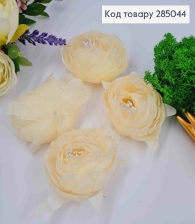 Штучний додаток Піоновидна Троянда ПУДРОВОГО кольору, 5*4см 285044 фото