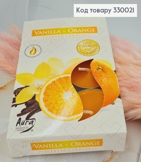 Аромасвічка таблетка BISPOL Ваніль апельсин  6 шт/4 годин, 15-37 330021 фото
