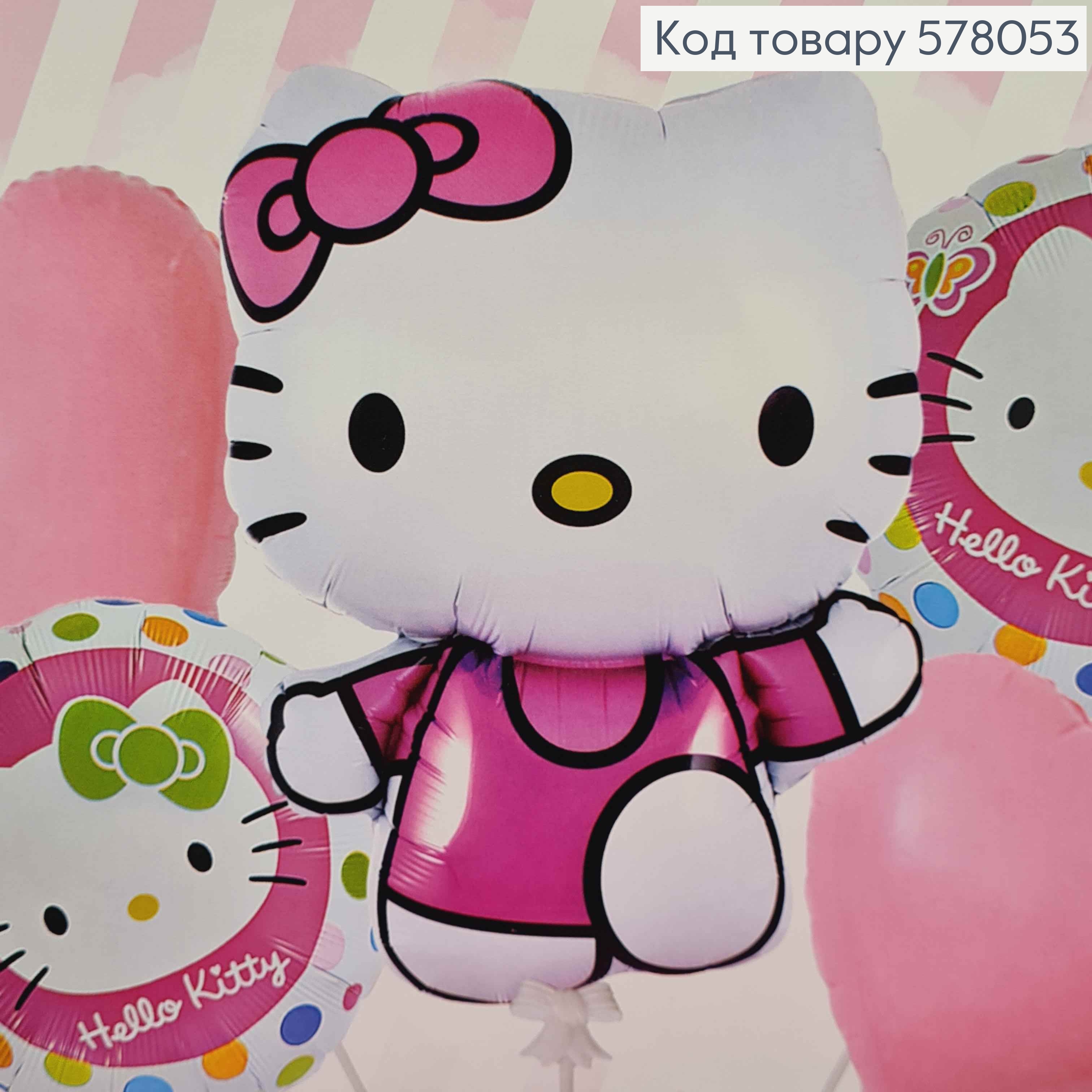 Набор фольгированных шаров "Hello Kitty", 4шт(18'')+1шт(Kitty 28'') 578053 фото 2