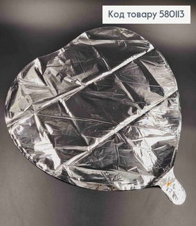 Набір фольгованих кульок 5шт. Срібного кольору, у формі серця 580113 фото