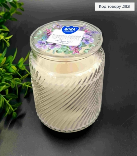 Арома свеча стакан AURA "Eucalyptus - Patchouli", 250 г/40 часов, AC-001-478 311121 фото 1