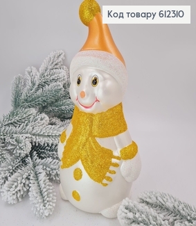 Новорічна іграшка Сніговик із золотом, 29*16см, Украина 612310 фото