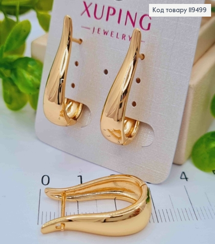 Серьги Стрелы, длина 2,8см, английская застежка, Xuping 18K 119499 фото 2