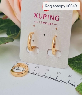 Серьги кольца 1,5см, более широкие, Xuping 18K 116649 фото